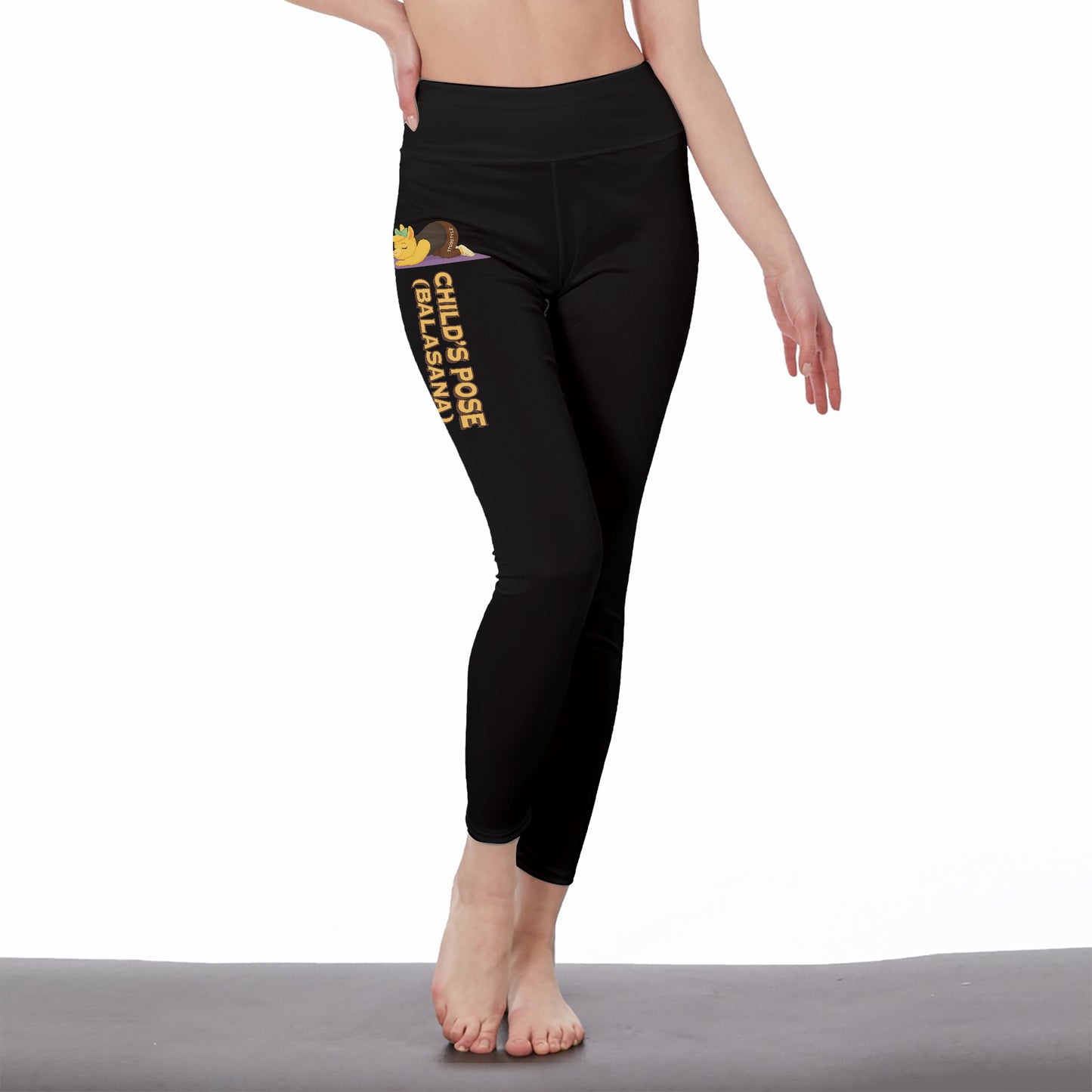 Childâ€™s Pose (Balasana) Chill Llama Yoga Pants All-Over Print Women's High Waist Leggings | 5To9Style