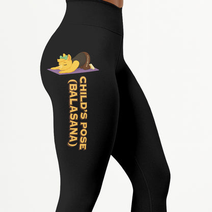 Childâ€™s Pose (Balasana) Chill Llama Yoga Pants All-Over Print Women's High Waist Leggings | 5To9Style
