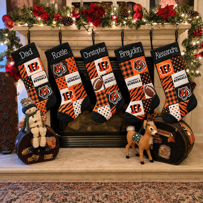 All Football Teams Team-Inspired Holiday Christmas Stocking for Football Fans - 5to9style