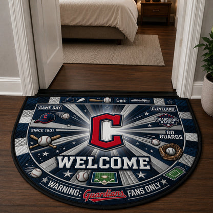 Baseball All Teams Custom Quilted Print Premium Welcome Mat Washable Black Border – Personalized Baseball Doormat