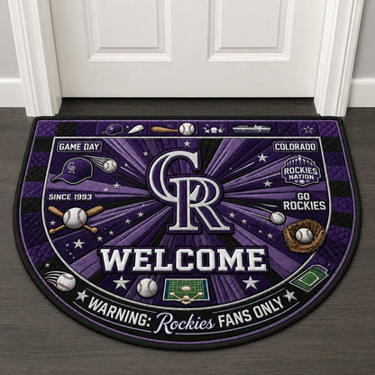 Baseball All Teams Custom Quilted Print Premium Welcome Mat Washable Black Border – Personalized Baseball Doormat