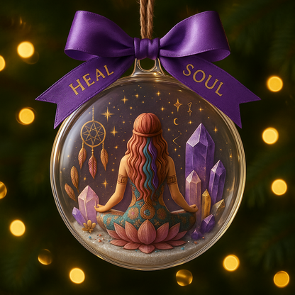 Yoga Meditation Boho Hippie 2  Ornament Christmas 2025  - Ornament