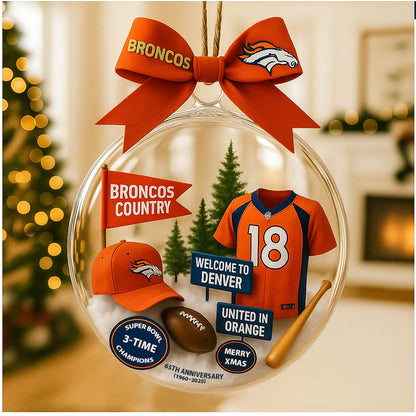 Christmas tree pendant with cute mascot and uniform of American baseball team - Ornament