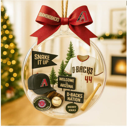 Christmas tree pendant with cute mascot and uniform of American baseball team - Ornament