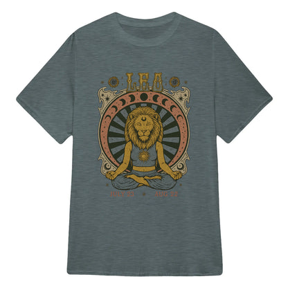Leo Zodiac Meditation Moon Phase Yoga Classic Unisex T-Shirt | 5To9Style