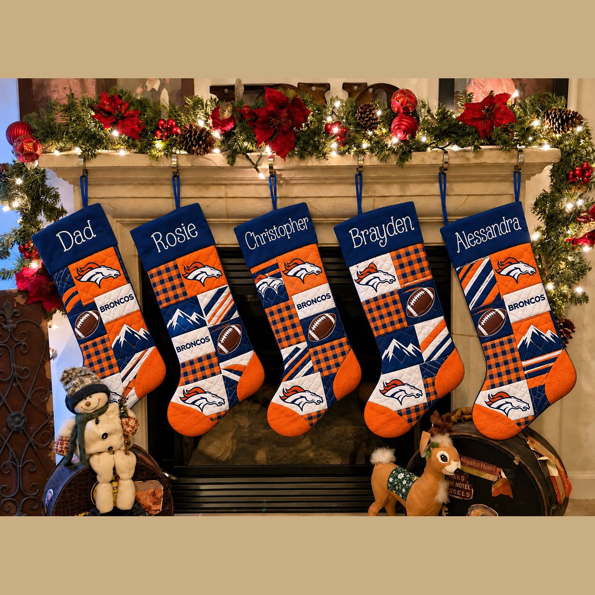 All Football Teams Team-Inspired Holiday Christmas Stocking for Football Fans - 5to9style