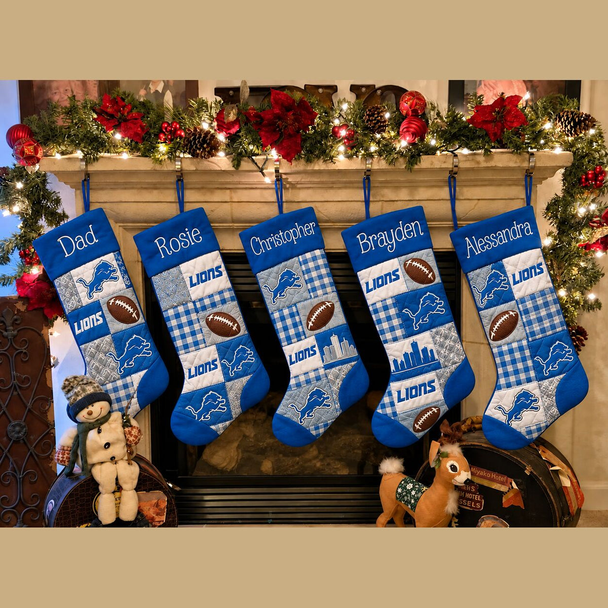 All Football Teams Team-Inspired Holiday Christmas Stocking for Football Fans - 5to9style