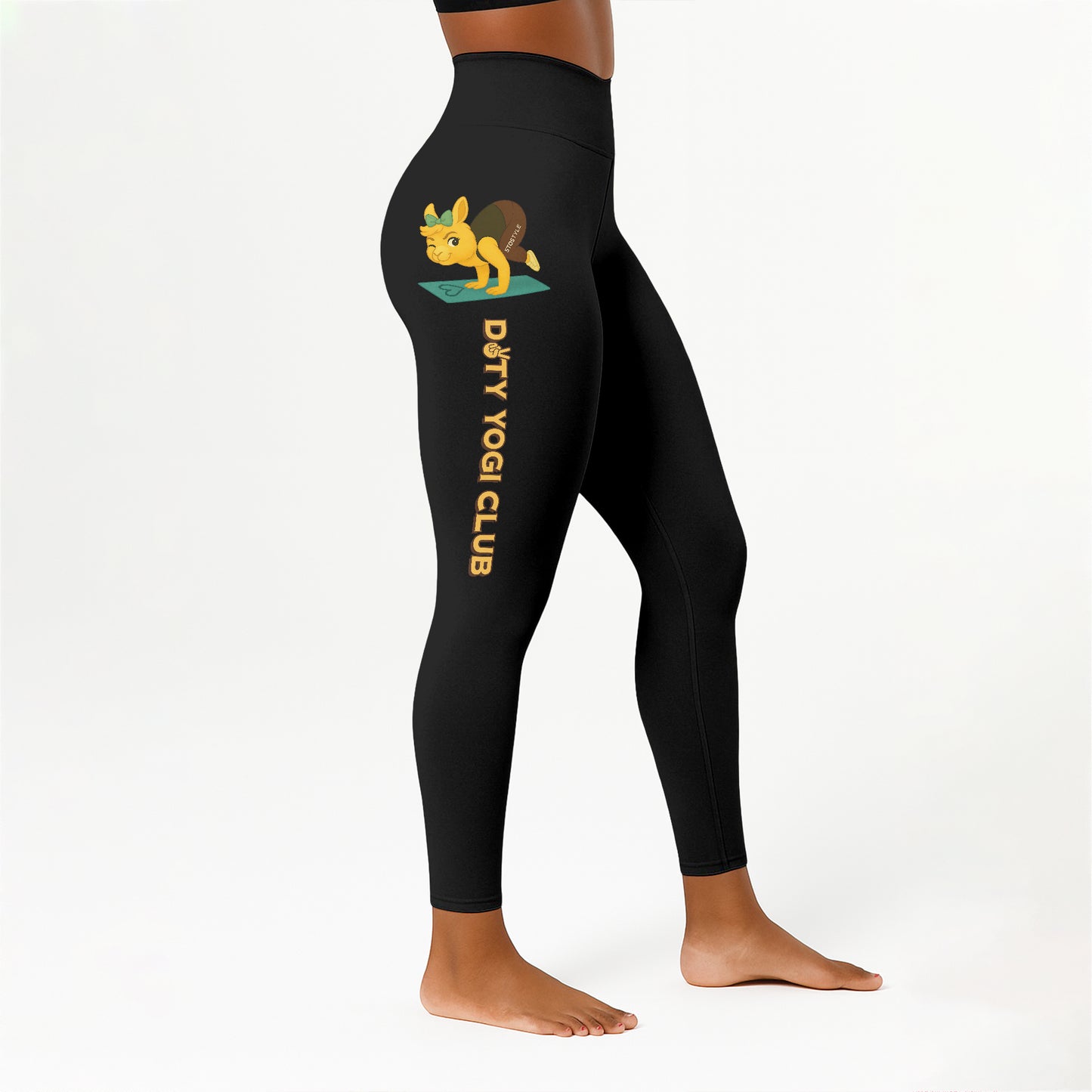 Dirty Yogi Club Chill Llama Yoga Pants All-Over Print Women's High Waist Leggings | 5To9Style