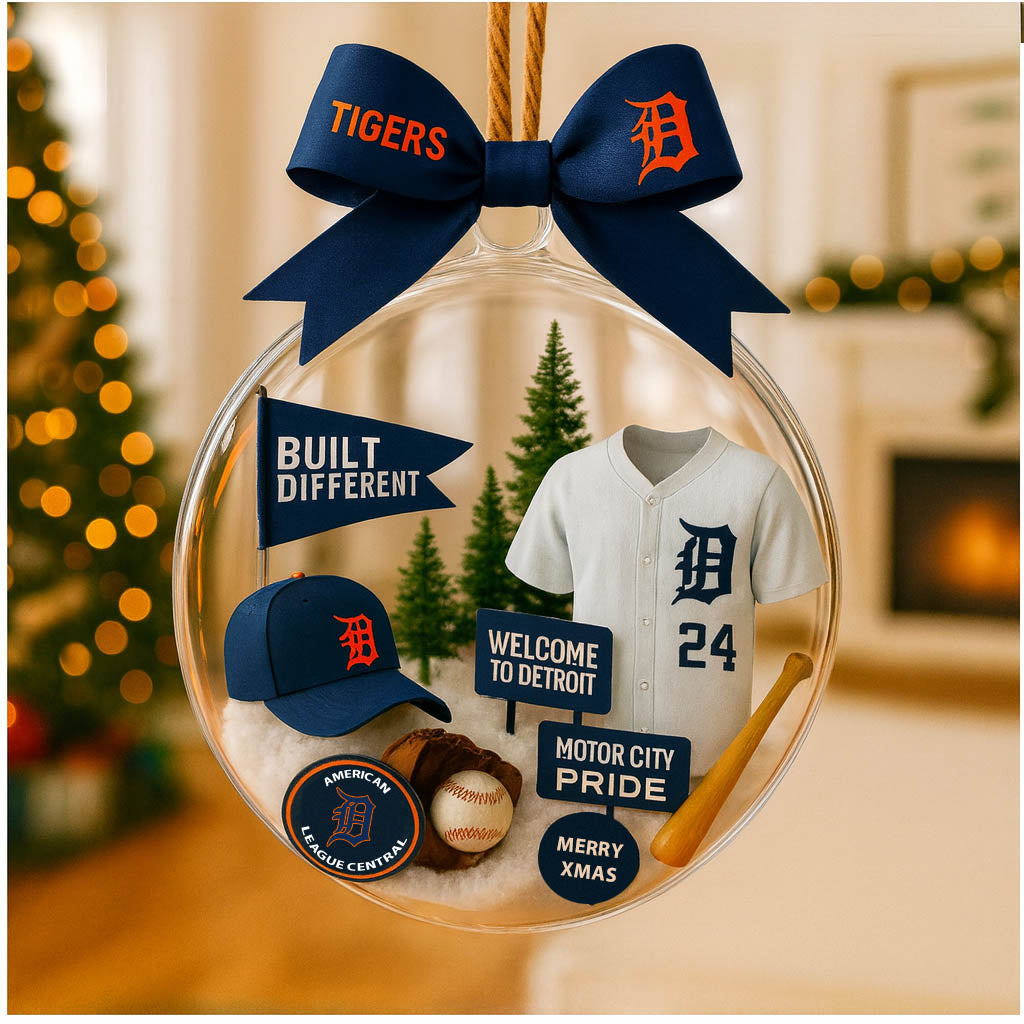 Christmas tree pendant with cute mascot and uniform of American baseball team - Ornament