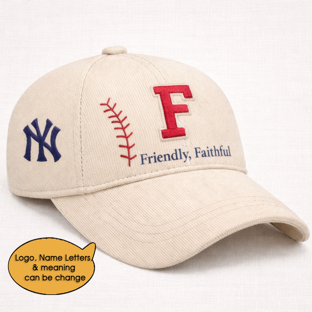Baseball Personalized Letter 250th Anniversary USA  Unisex Baseball Cap