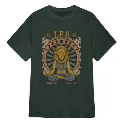 Leo Zodiac Meditation Moon Phase Yoga Classic Unisex T-Shirt | 5To9Style