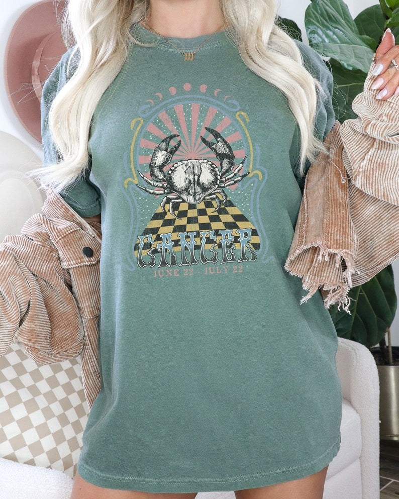 Zodiac Cancer Astrology Graphic Classic Unisex T-Shirt | 5To9Style