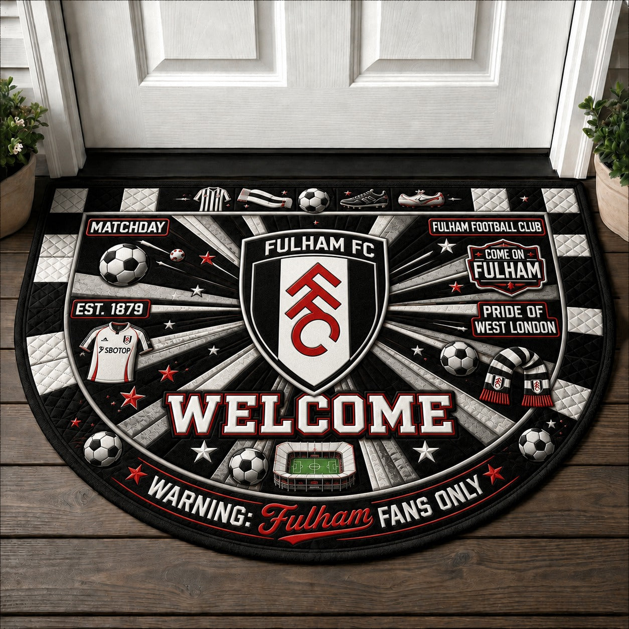 Premier League Football All Teams Custom Quilted Print Premium Welcome Mat – Personalized Baseball Doormat - 5to9style