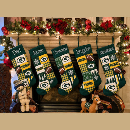 All Football Teams Team-Inspired Holiday Christmas Stocking for Football Fans - 5to9style