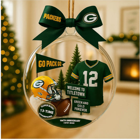 Football Ornament Style 3 Christmas tree uniform of American football team - Ornament