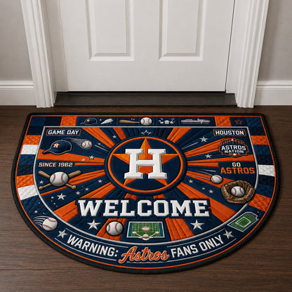 Baseball All Teams Custom Quilted Print Premium Welcome Mat Washable Black Border – Personalized Baseball Doormat