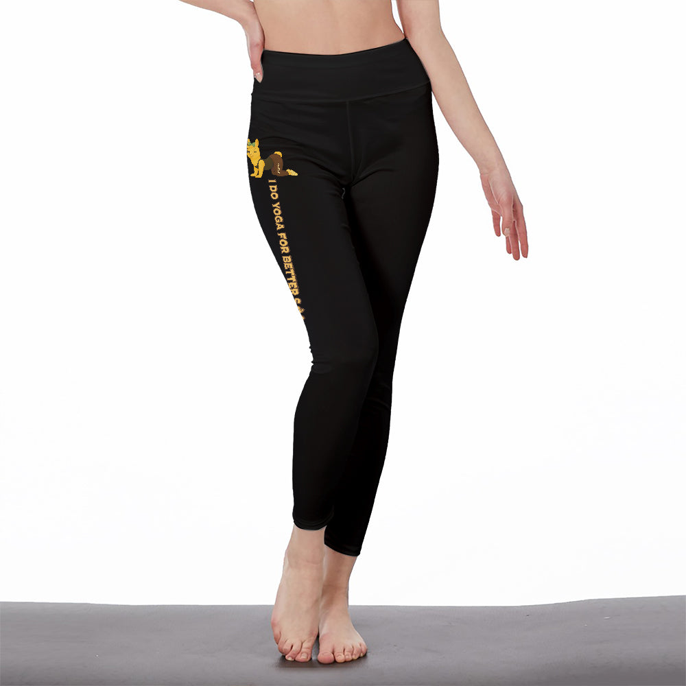 I Do Yoga For Better Sex Chill Llama Yoga Pants All-Over Print Women's High Waist Leggings | 5To9Style