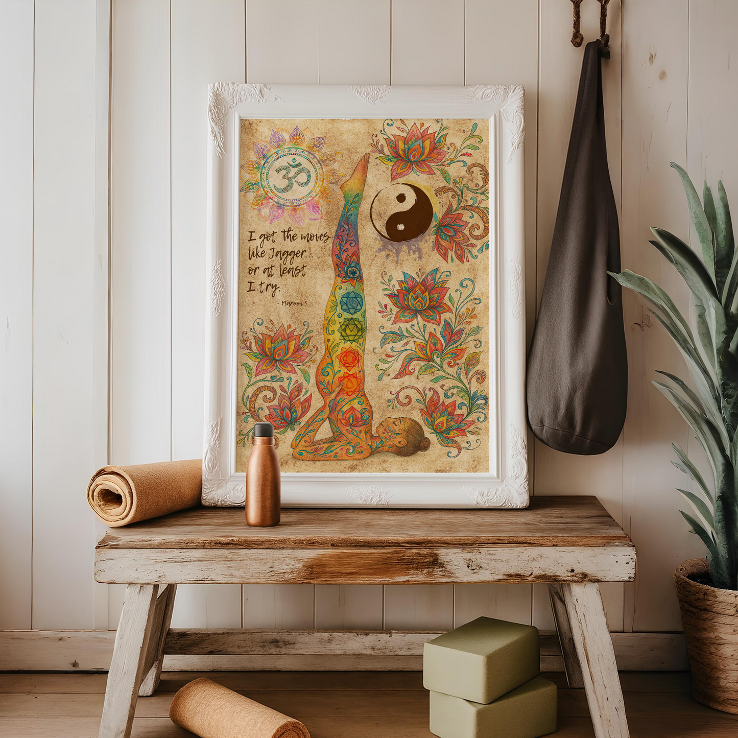 Yoga I Got The Moves Like Jagger...Or At Least I Try No Frame Poster | 5To9Style