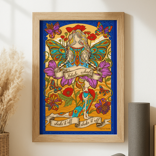 Yoga Inhale, Exhale, Shake It Off, Shake It Off. No Frame Poster | 5To9Style