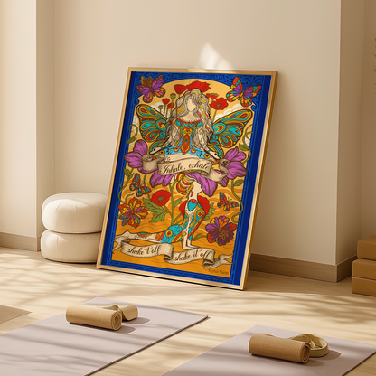 Yoga Inhale, Exhale, Shake It Off, Shake It Off. No Frame Poster | 5To9Style