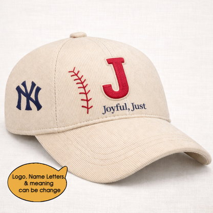 Baseball Personalized Letter 250th Anniversary USA  Unisex Baseball Cap