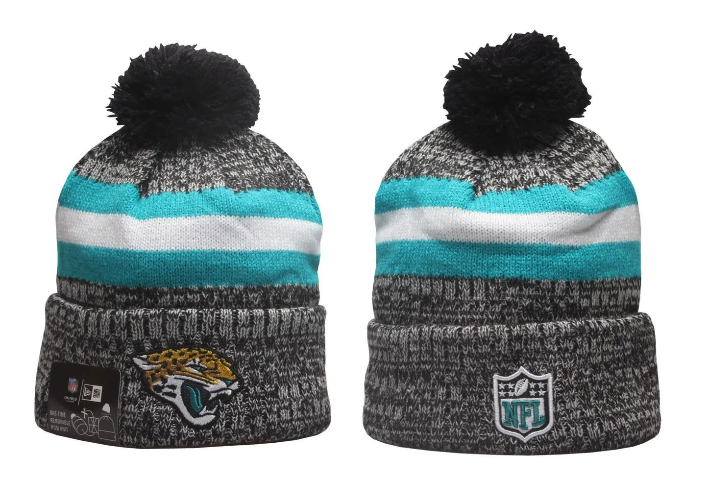 Football Classic Knit Beanie with Pom – One Size Fits All