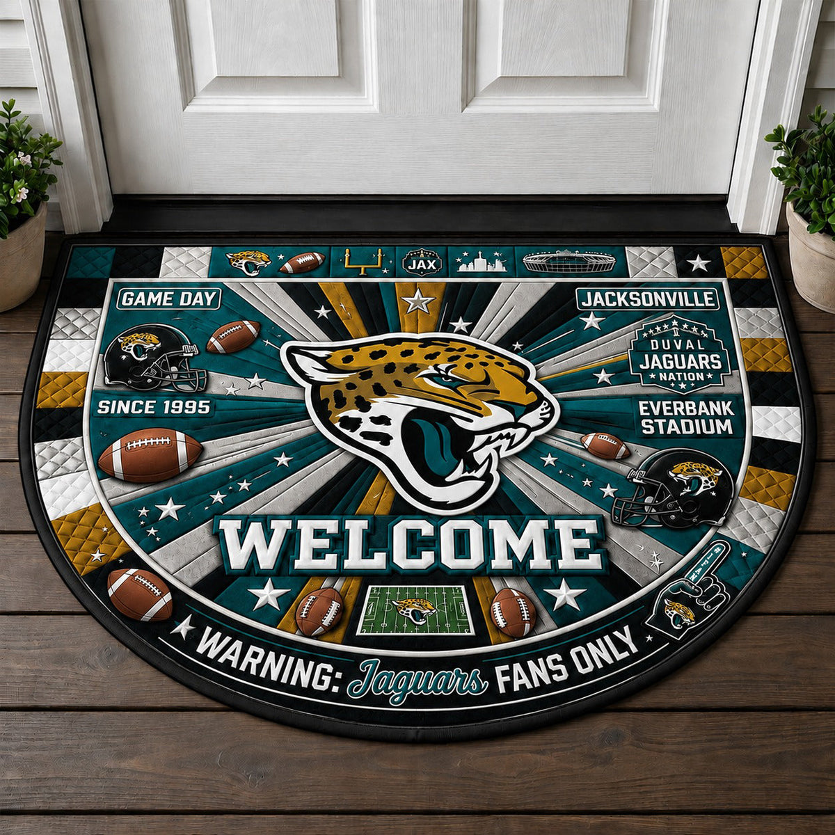 Football All Teams Custom Premium Welcome Mat – Personalized Doormat