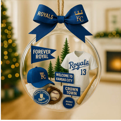 Christmas tree pendant with cute mascot and uniform of American baseball team - Ornament