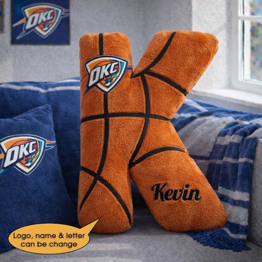 Basketball Pillow Custom Name and Logo All Teams Irregular-Shaped Pillow Custom