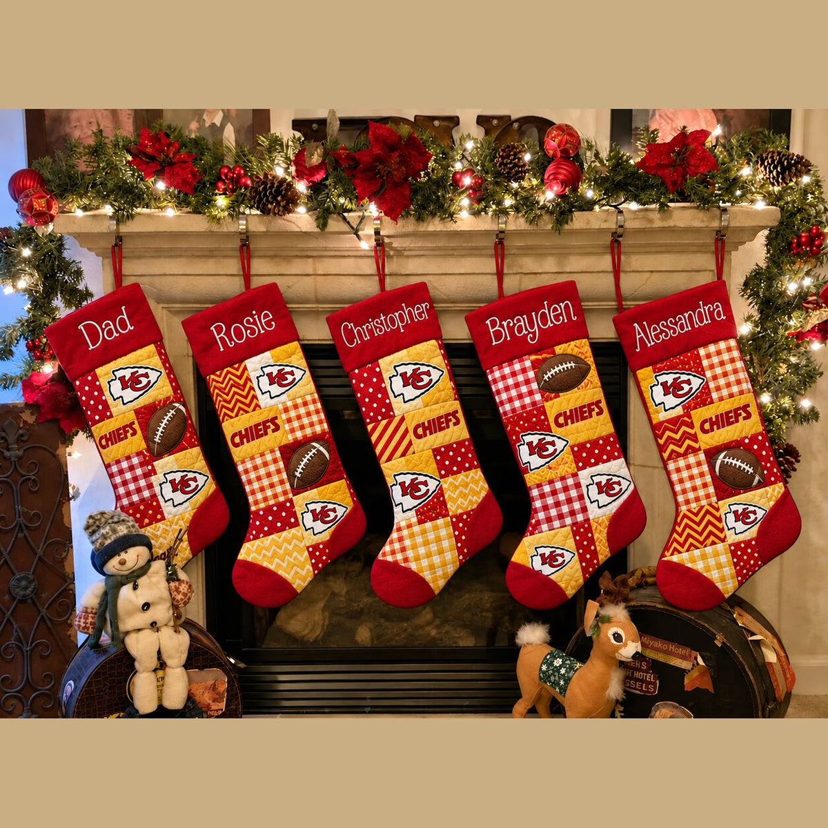 All Football Teams Team-Inspired Holiday Christmas Stocking for Football Fans - 5to9style