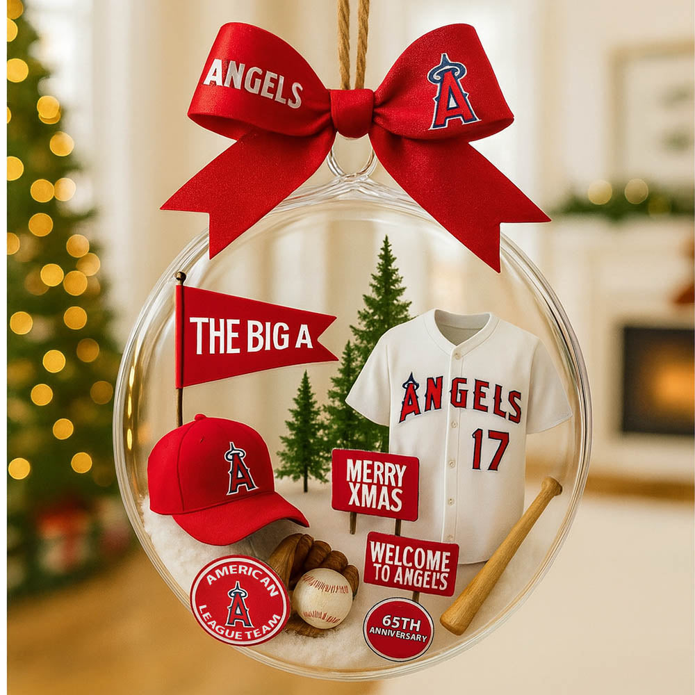 Christmas tree pendant with cute mascot and uniform of American baseball team - Ornament