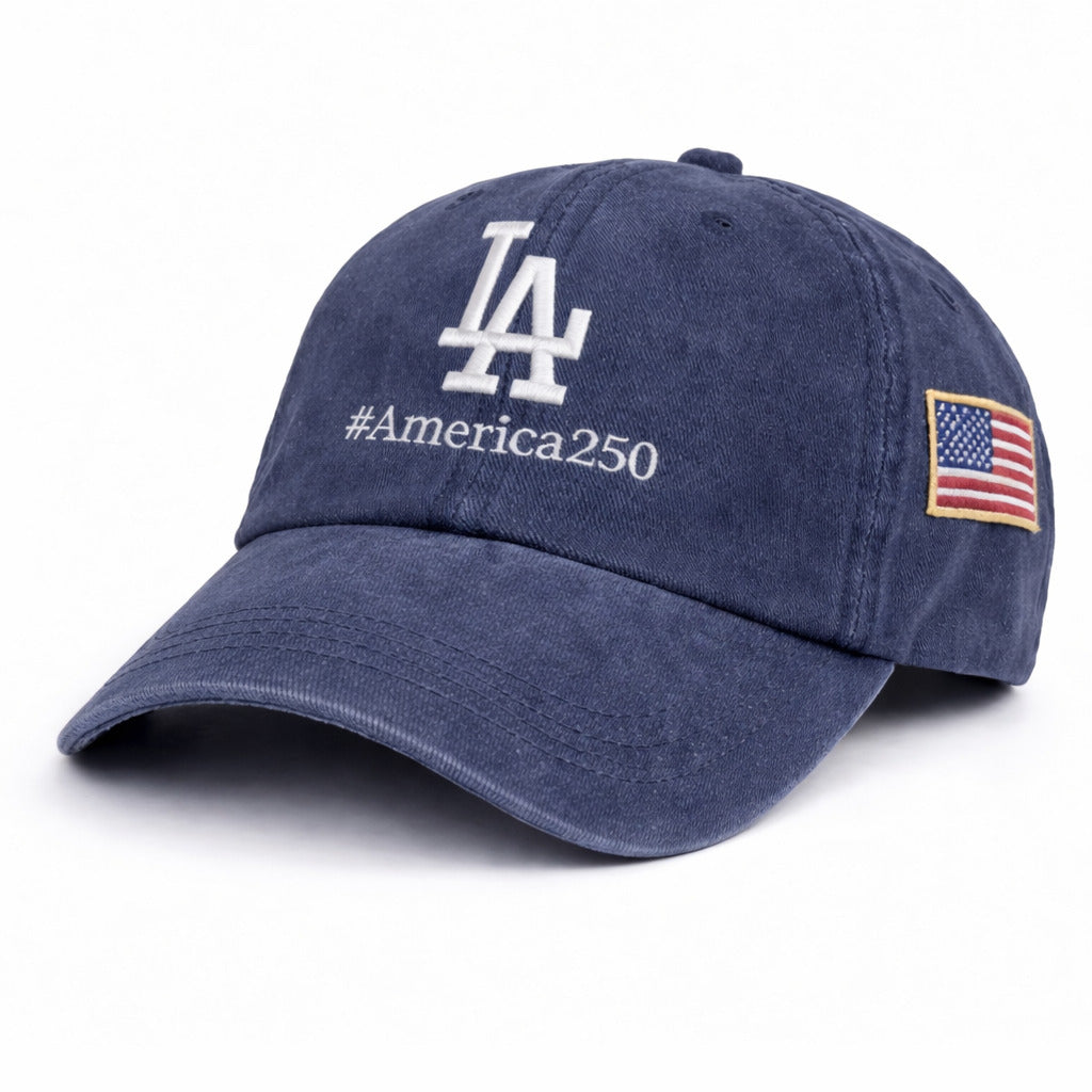 America 250 Anniversary Embroidered Logo Premium Washed Cap Hot Sale