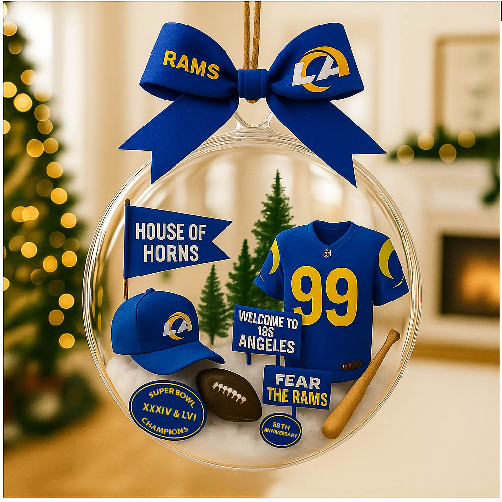 Christmas tree pendant with cute mascot and uniform of American baseball team - Ornament