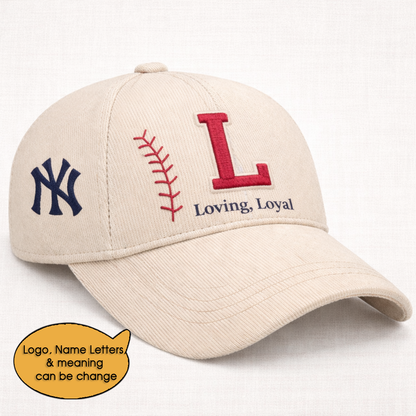 Baseball Personalized Letter 250th Anniversary USA  Unisex Baseball Cap