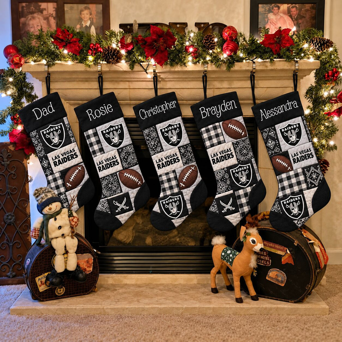 All Football Teams Team-Inspired Holiday Christmas Stocking for Football Fans - 5to9style