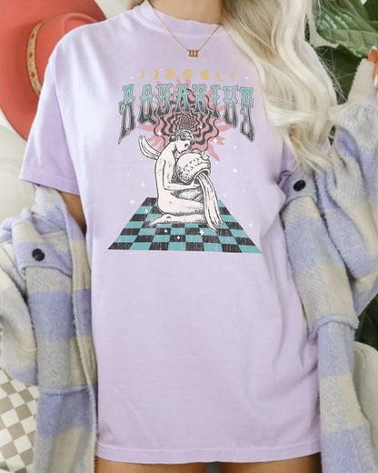 Zodiac Aquarius Astrology Graphic Classic Unisex T-Shirt | 5To9Style