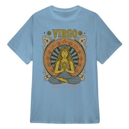 Zodiac Virgo Meditation Mandala Sun and Moon Symbols Yoga Classic Unisex T-Shirt | 5To9Style