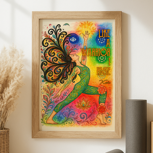 Yoga Like A Warrior, I Rise No Frame Poster | 5To9Style