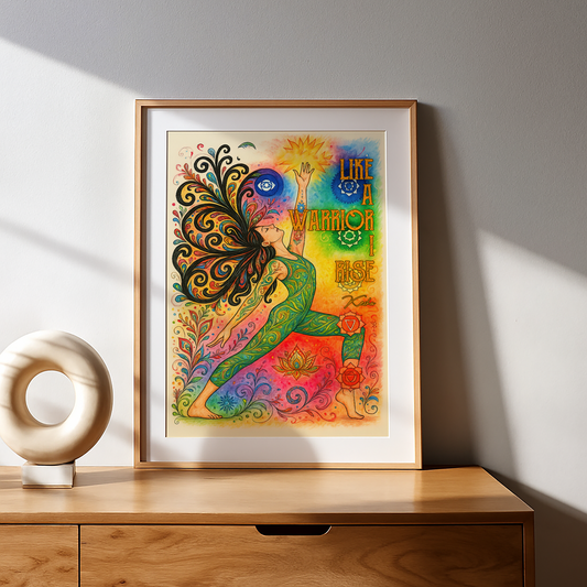 Yoga Like A Warrior, I Rise No Frame Poster | 5To9Style