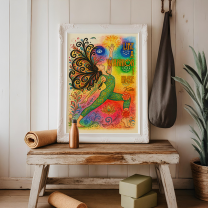 Yoga Like A Warrior, I Rise No Frame Poster | 5To9Style