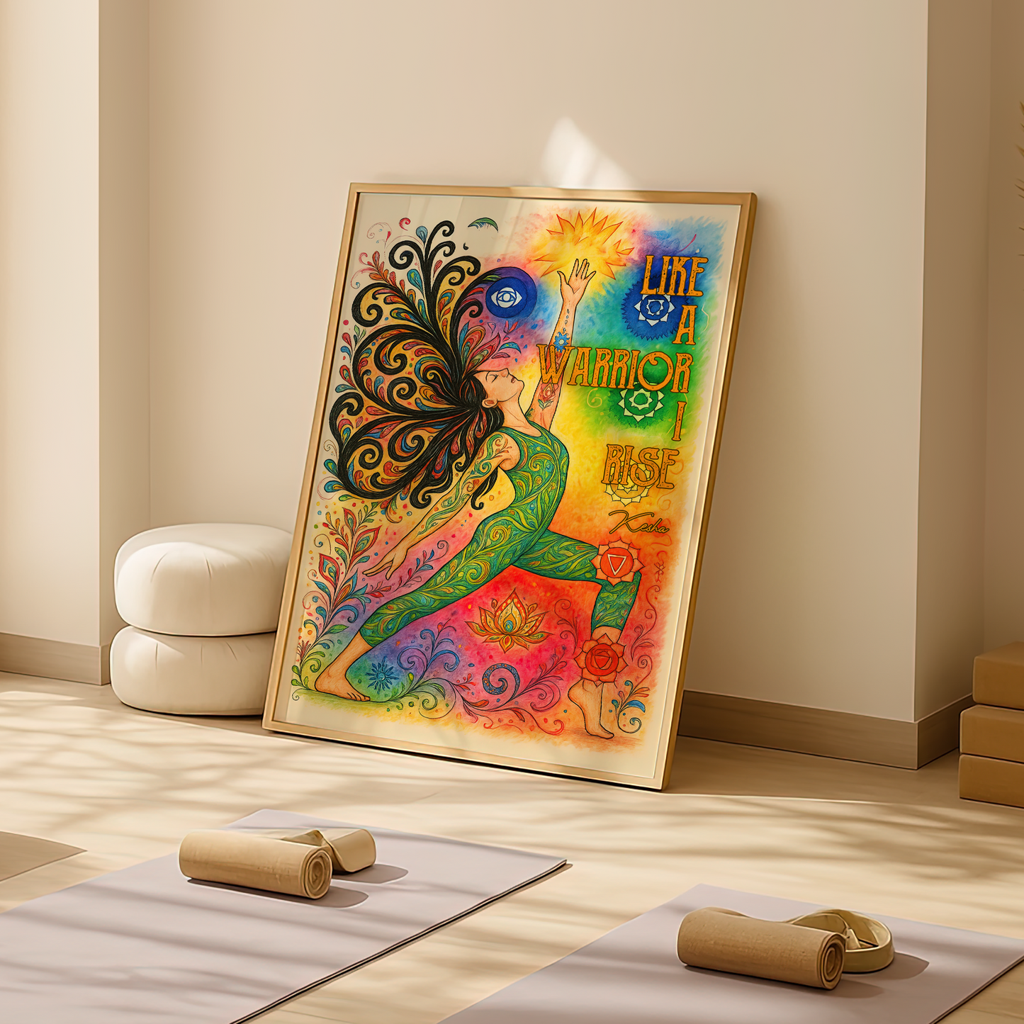 Yoga Like A Warrior, I Rise No Frame Poster | 5To9Style