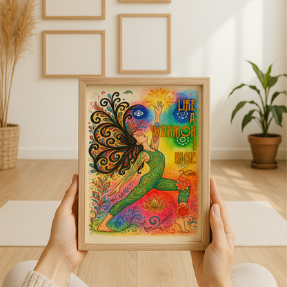 Yoga Like A Warrior, I Rise No Frame Poster | 5To9Style