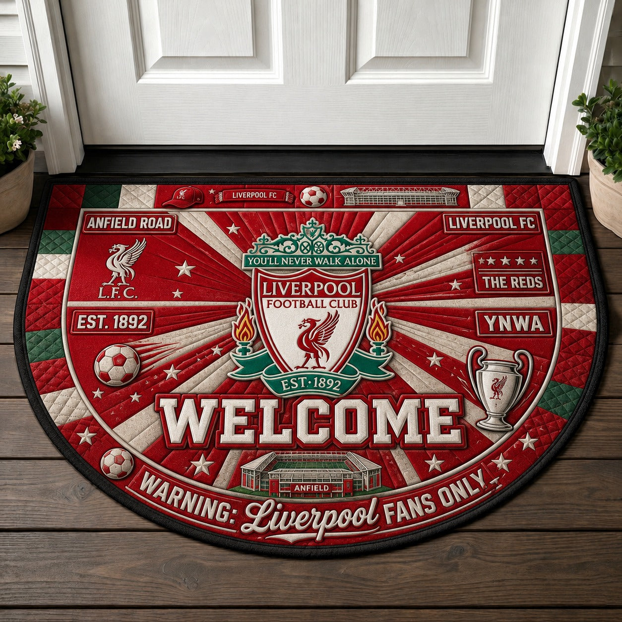 Premier League Football All Teams Custom Quilted Print Premium Welcome Mat – Personalized Baseball Doormat - 5to9style