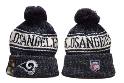 Football Classic Knit Beanie with Pom – One Size Fits All