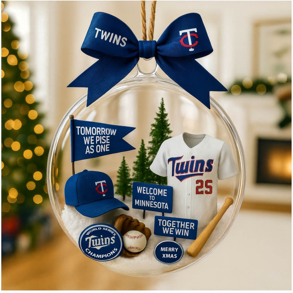 Christmas tree pendant with cute mascot and uniform of American baseball team - Ornament