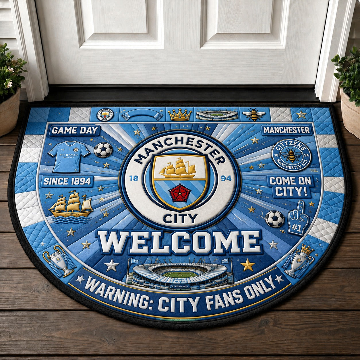 Premier League Football All Teams Custom Quilted Print Premium Welcome Mat – Personalized Baseball Doormat - 5to9style