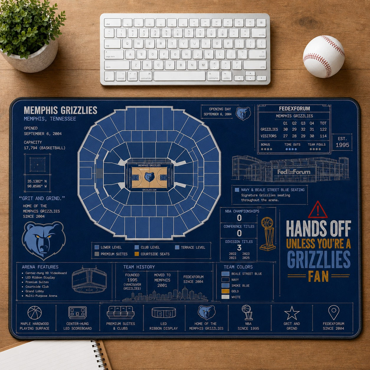 All Baseketball Stadiums Arena Blueprint Desk Mat Mouse Pad Plus Size Trending - 5to9style