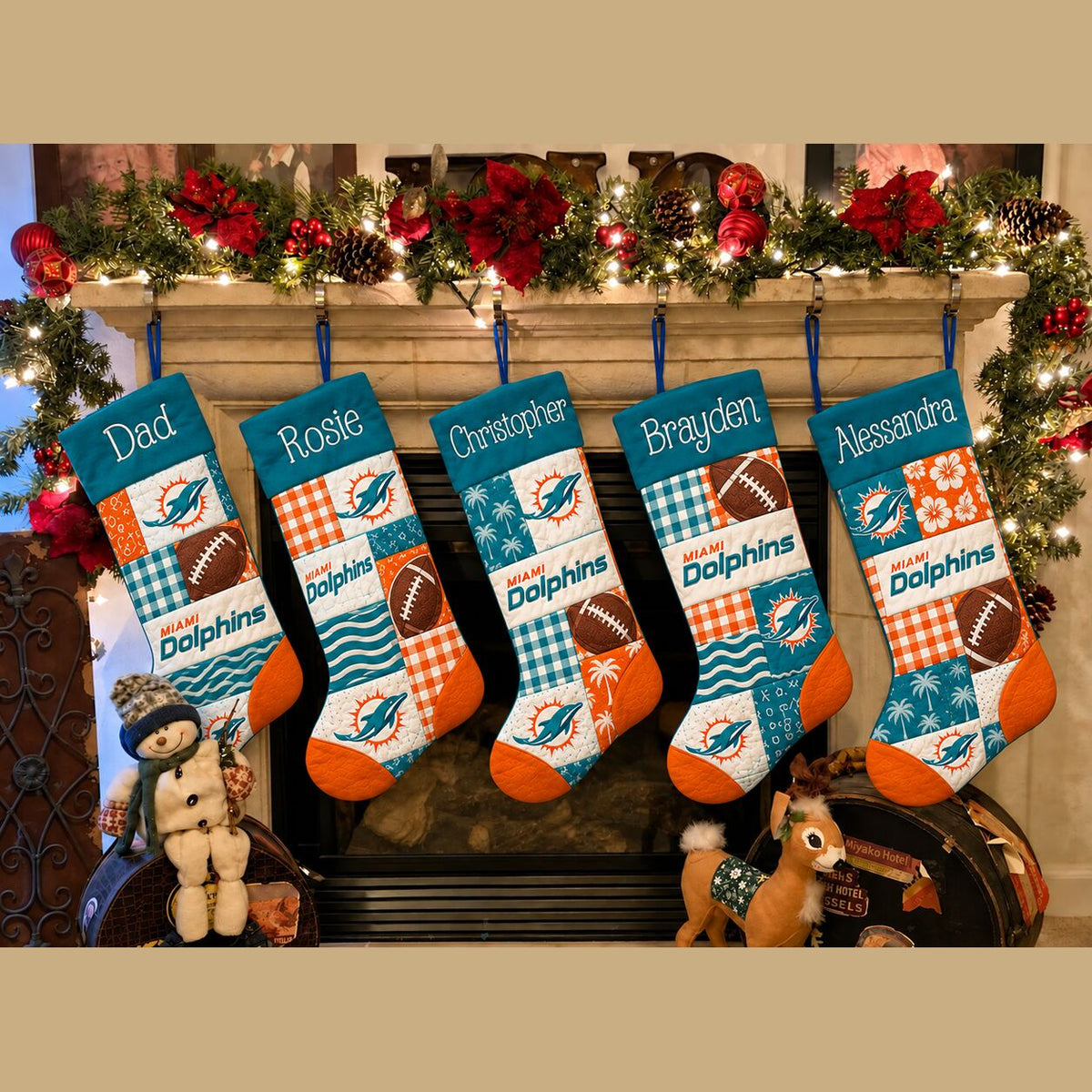 All Football Teams Team-Inspired Holiday Christmas Stocking for Football Fans - 5to9style