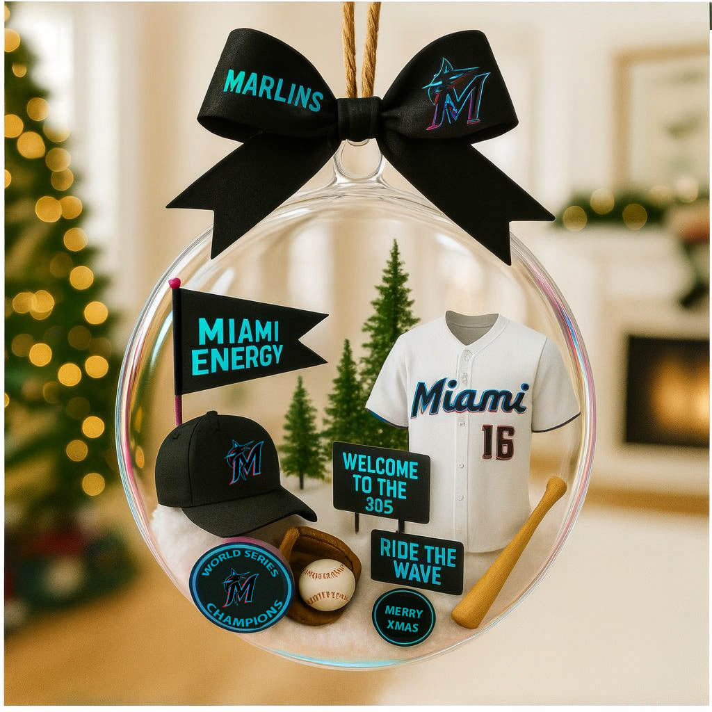 Christmas tree pendant with cute mascot and uniform of American baseball team - Ornament