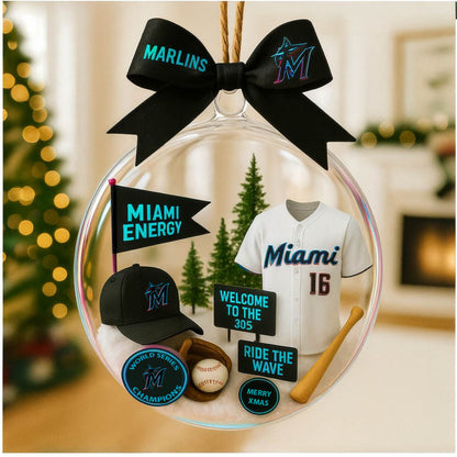 Christmas tree pendant with cute mascot and uniform of American baseball team - Ornament